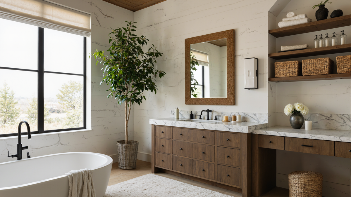 15 Gorgeous Small Boho Bathroom Ideas That Maximize Space