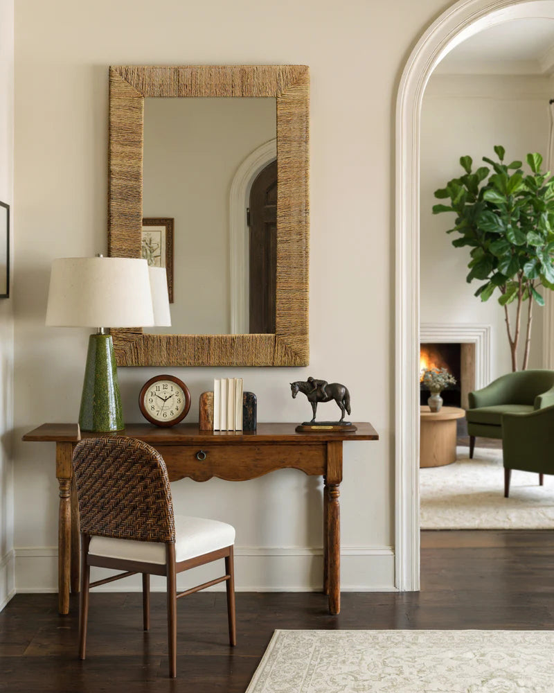 Natural Wrapped Rectangle Mirror