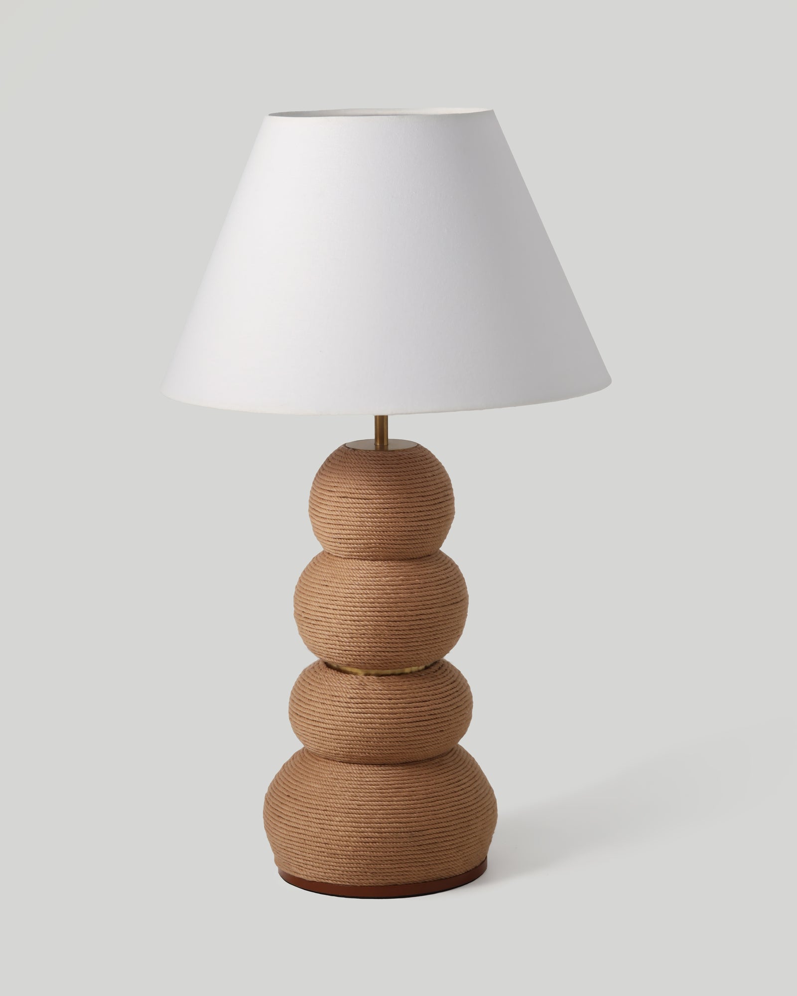Stacked Jute Rope Ball Table Lamp