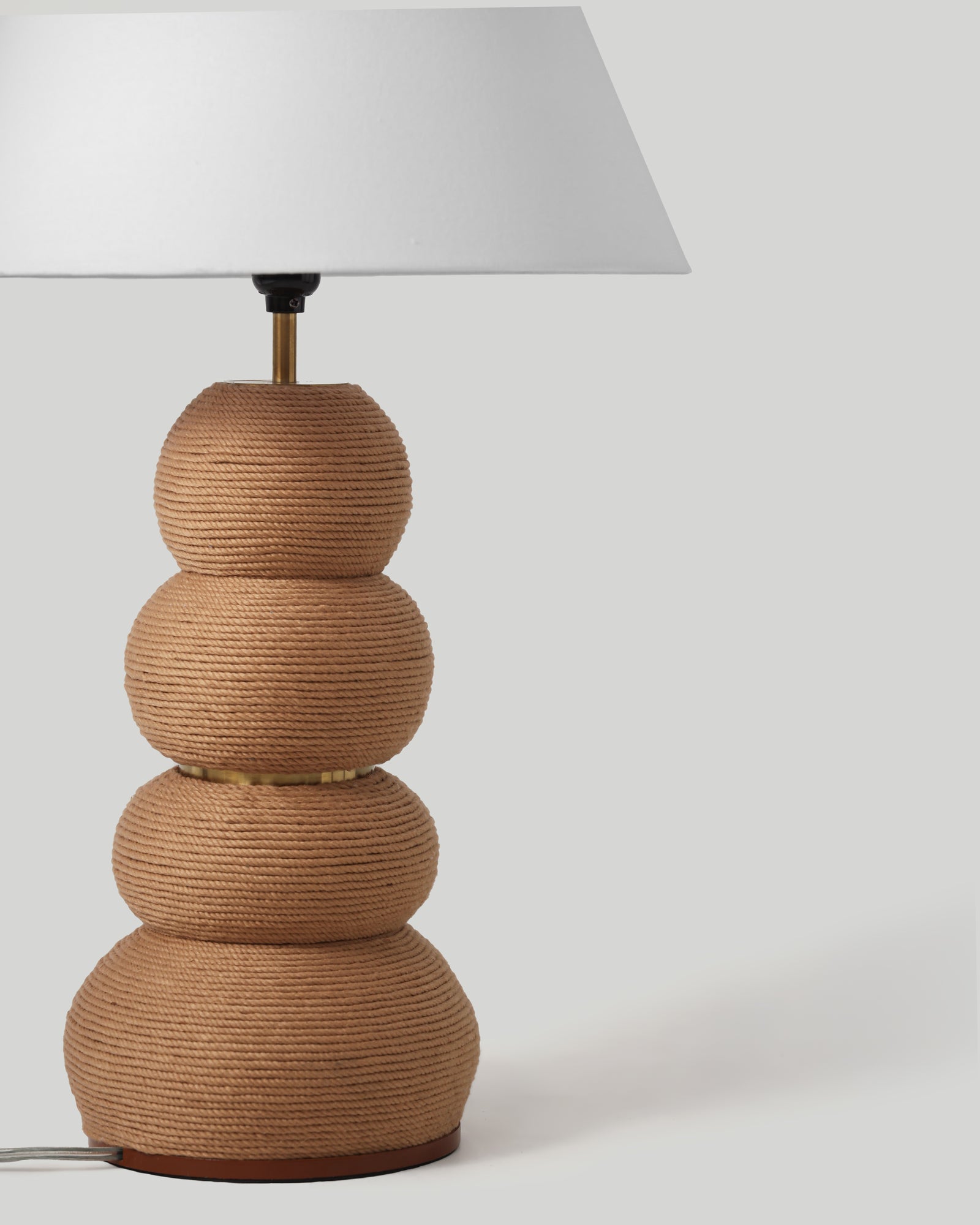 Stacked Jute Rope Ball Table Lamp