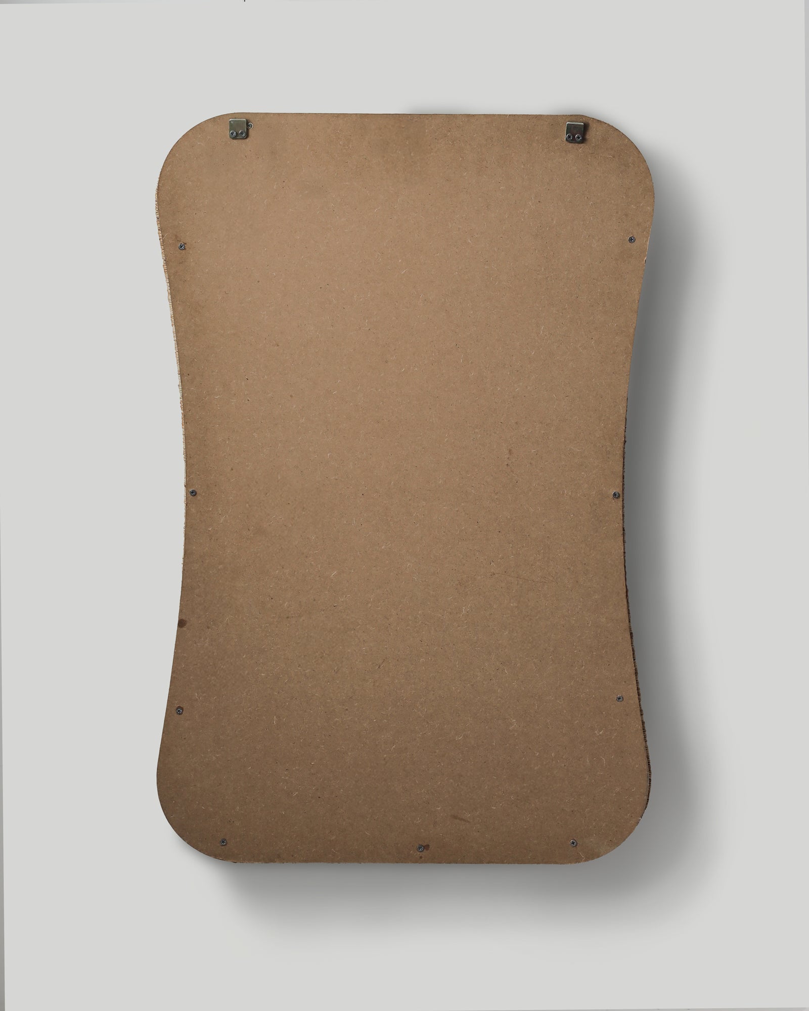 Curved-waist Jute Rectangle Mirror