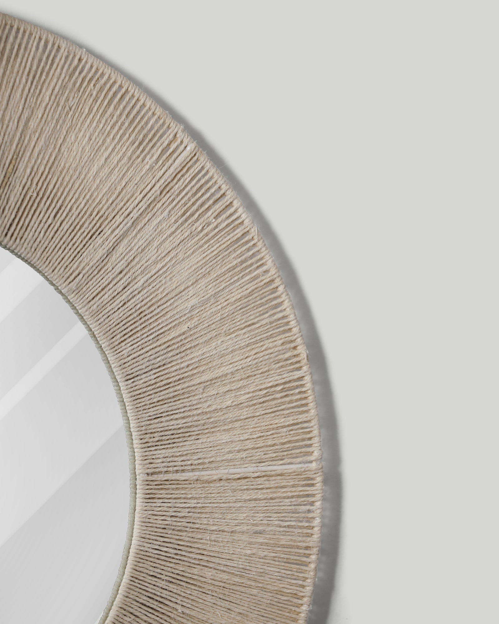 Radial Jute Round Mirror