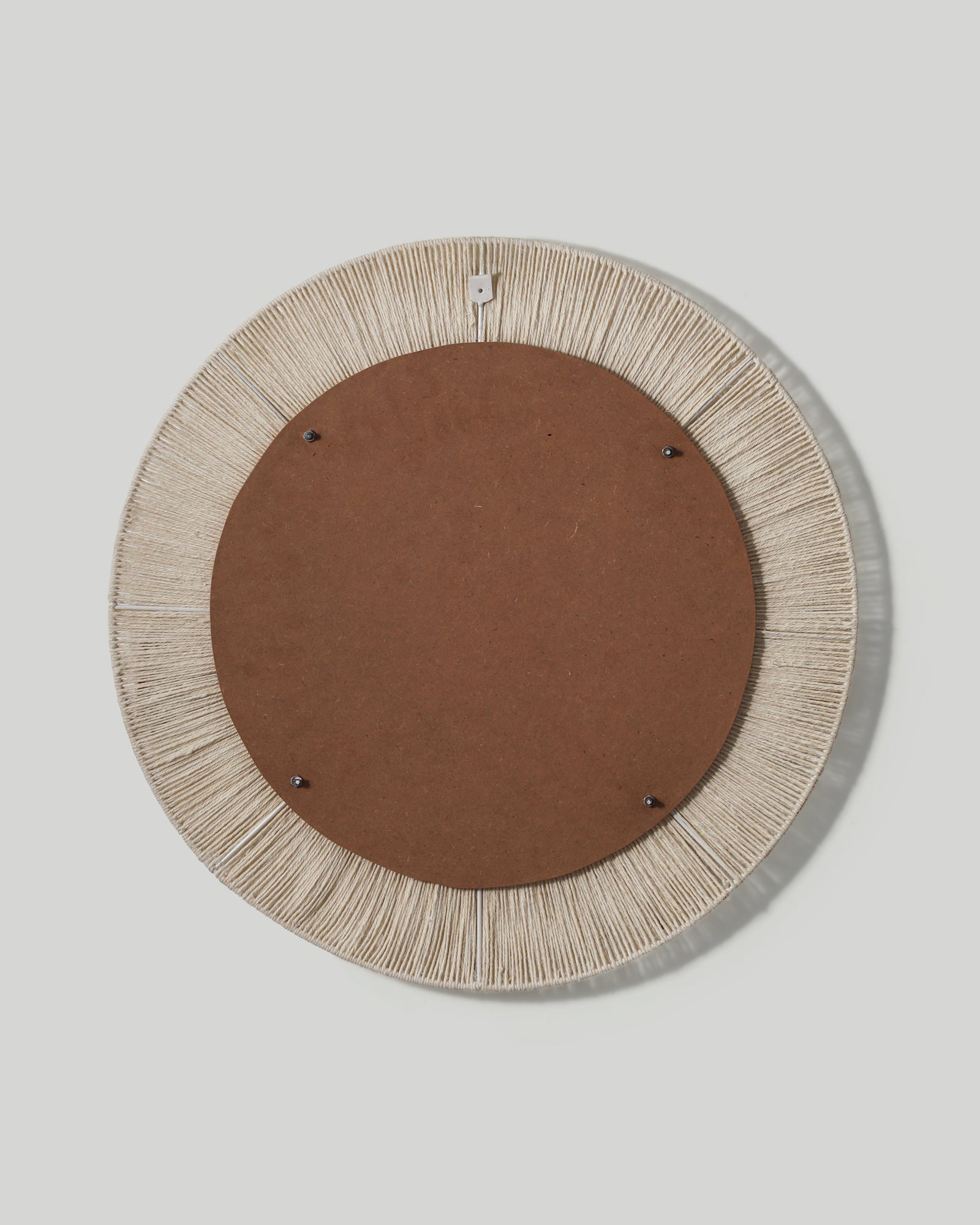Radial Jute Round Mirror