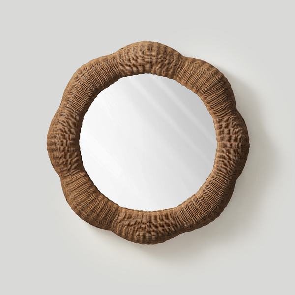 Soft-Scallop Round Mirror