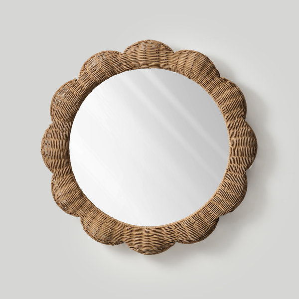 Bud-Edge Round Mirror