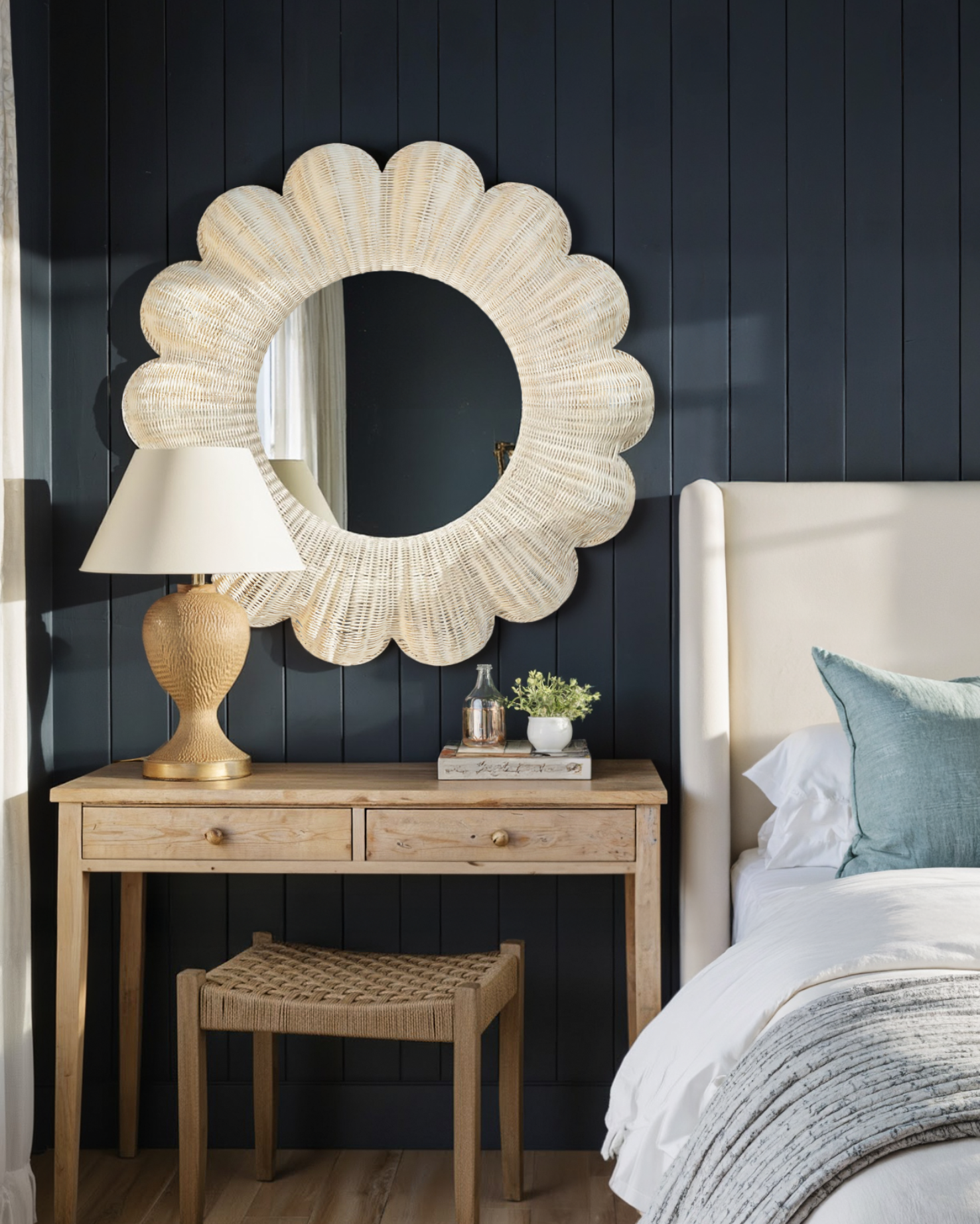 Petal Bloom Round Mirror