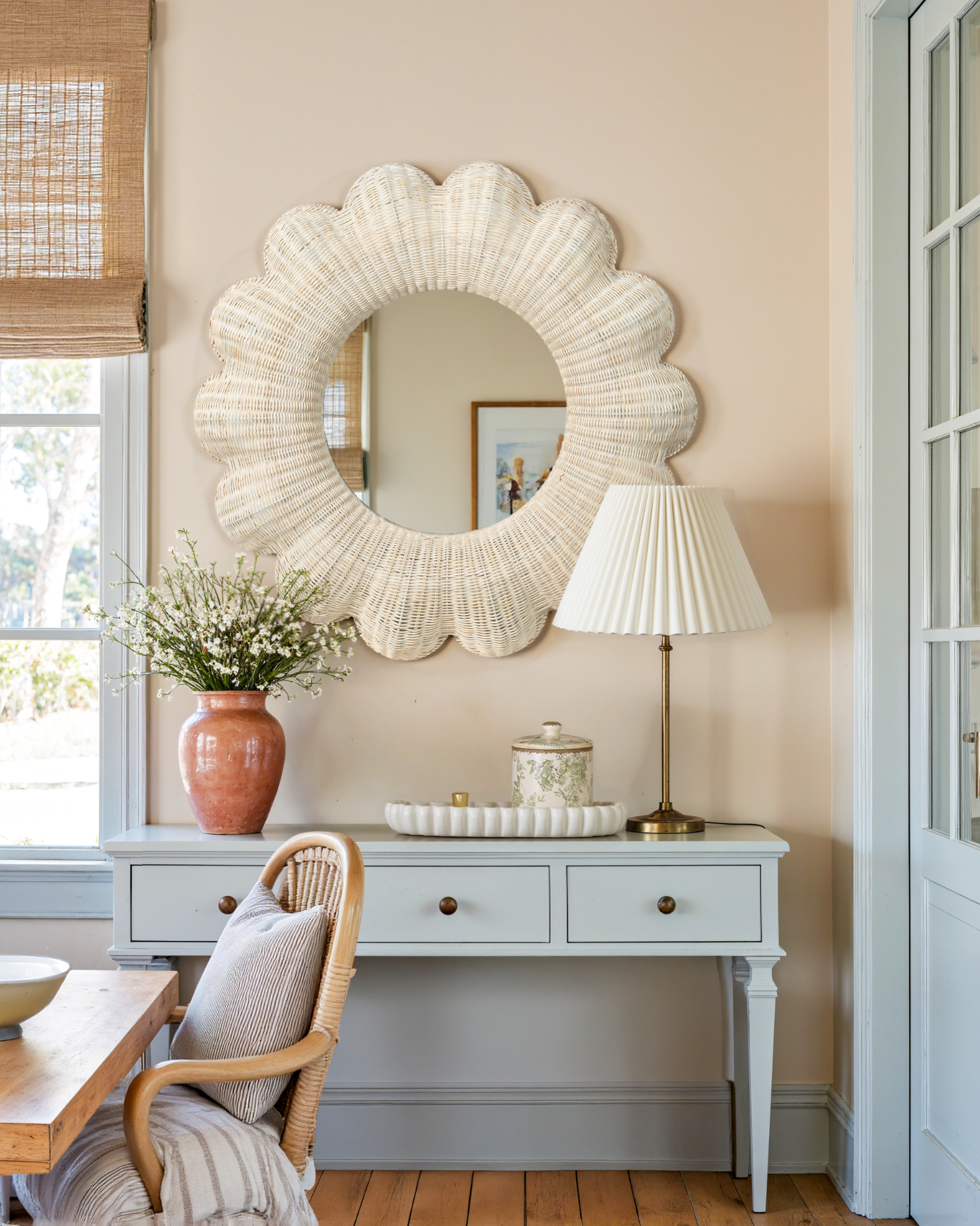 Petal Bloom Round Mirror