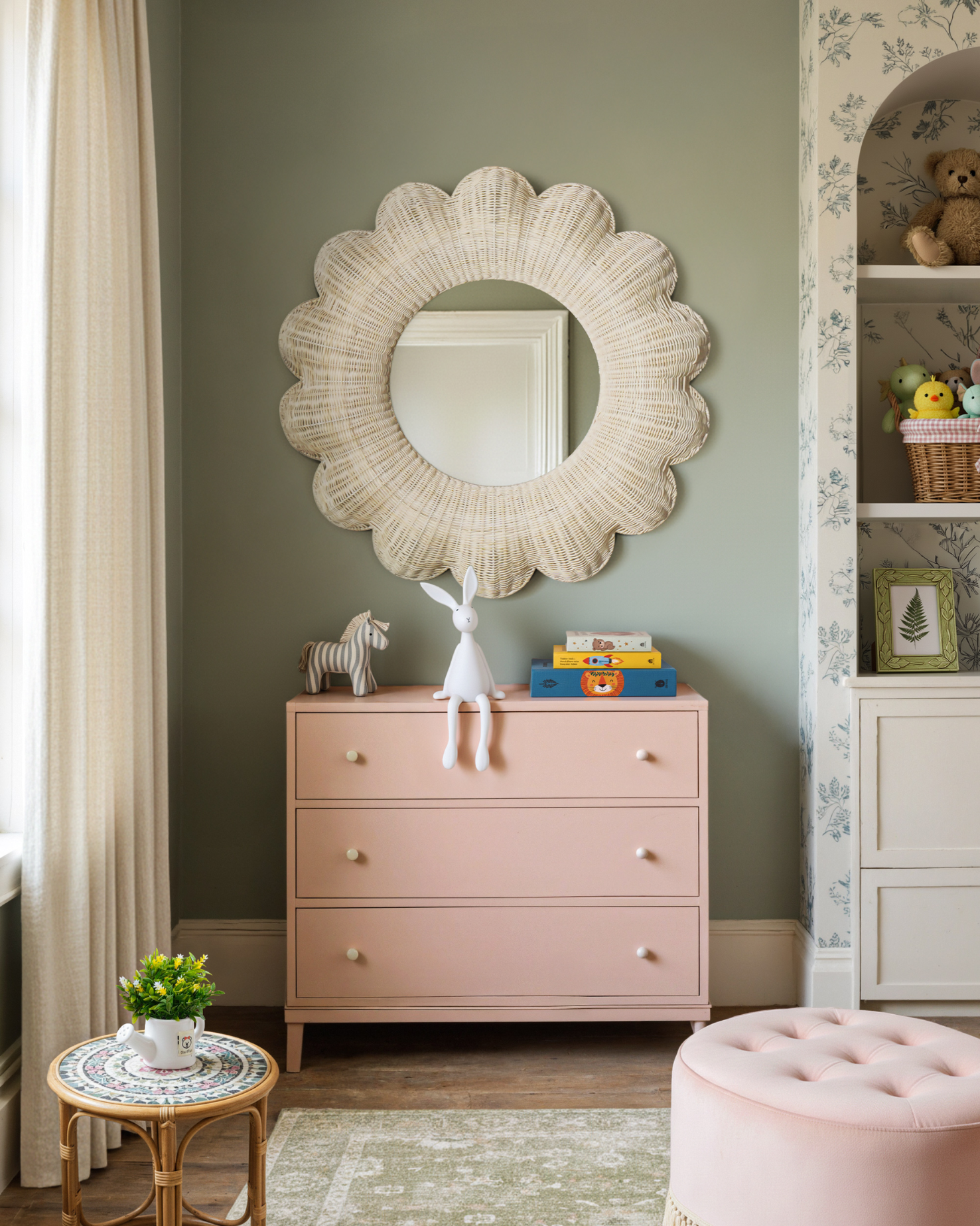 Petal Bloom Round Mirror