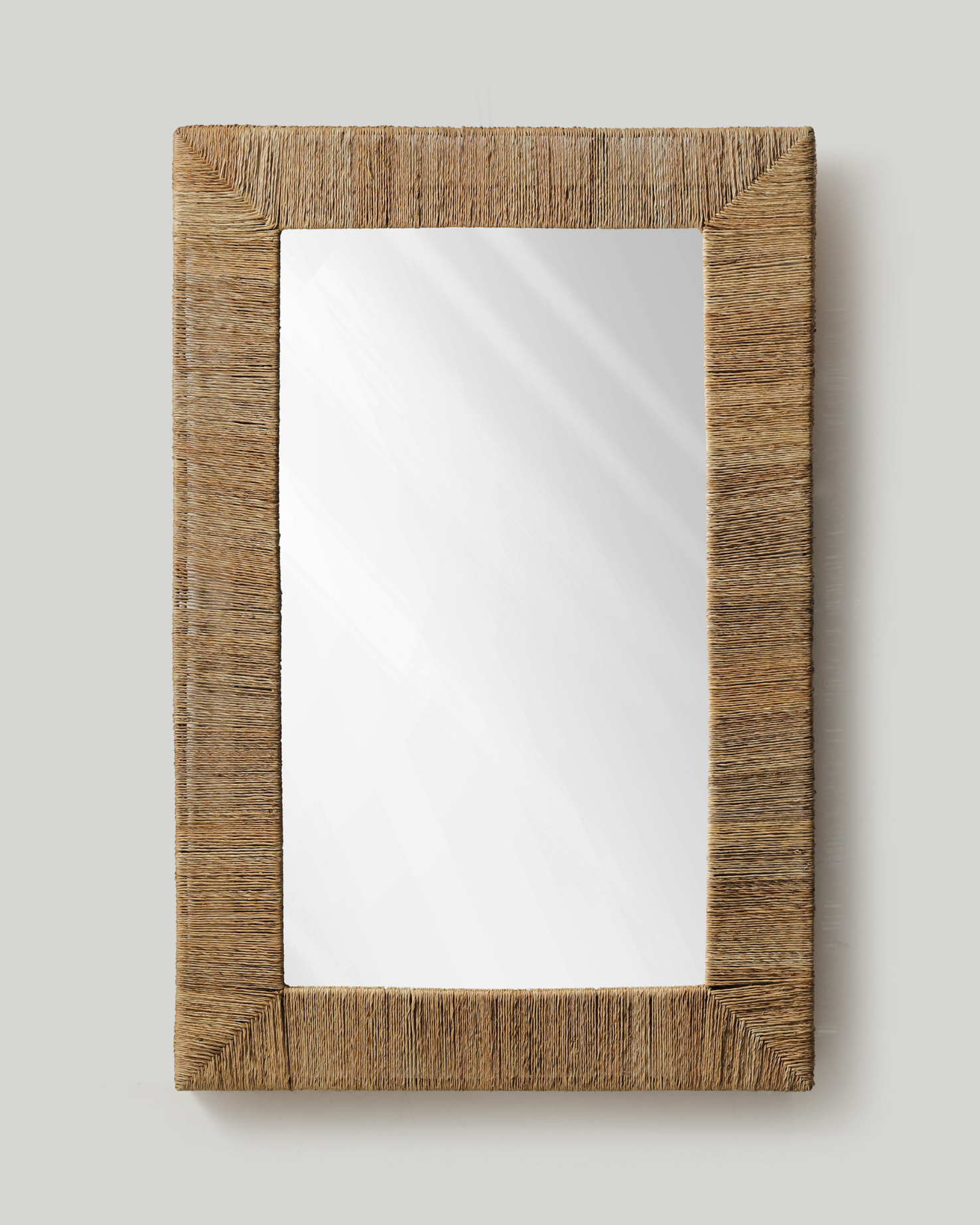 Natural Wrapped Rectangle Mirror