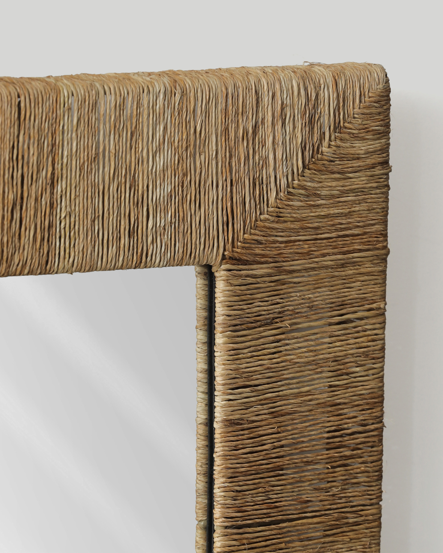 Natural Wrapped Rectangle Mirror