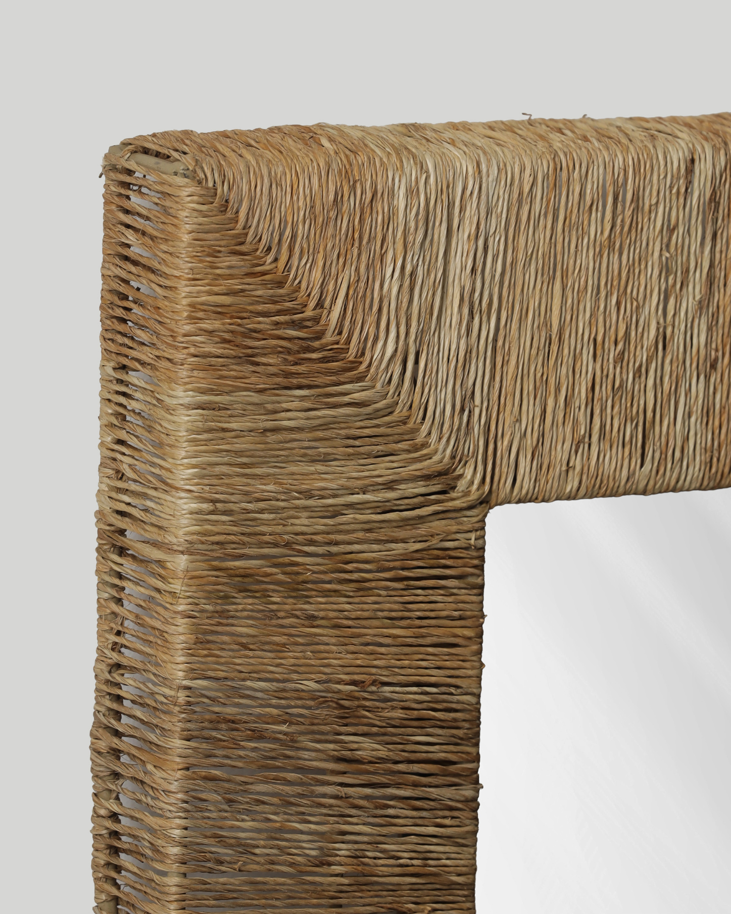 Natural Wrapped Rectangle Mirror