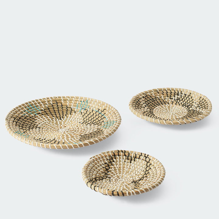 Three wall basket decor with floral patterns