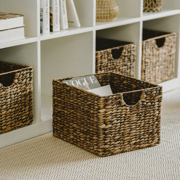 Artera Home Dark Cube Wicker Basket Set of 3