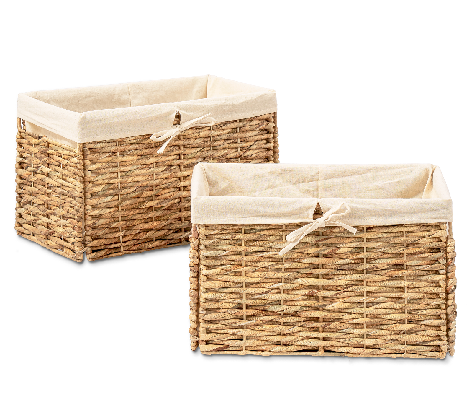 Foldable Rectangular Wicker Basket