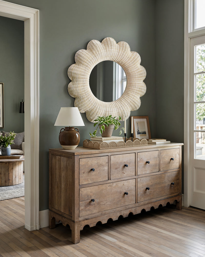 Petal Bloom Round Mirror