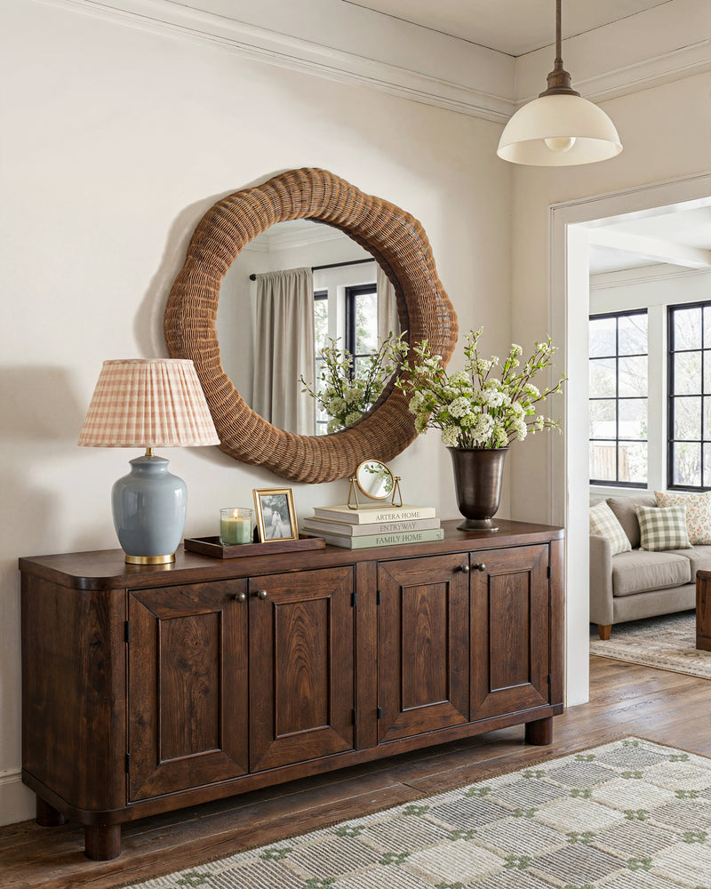 Soft-scallop Round Mirror