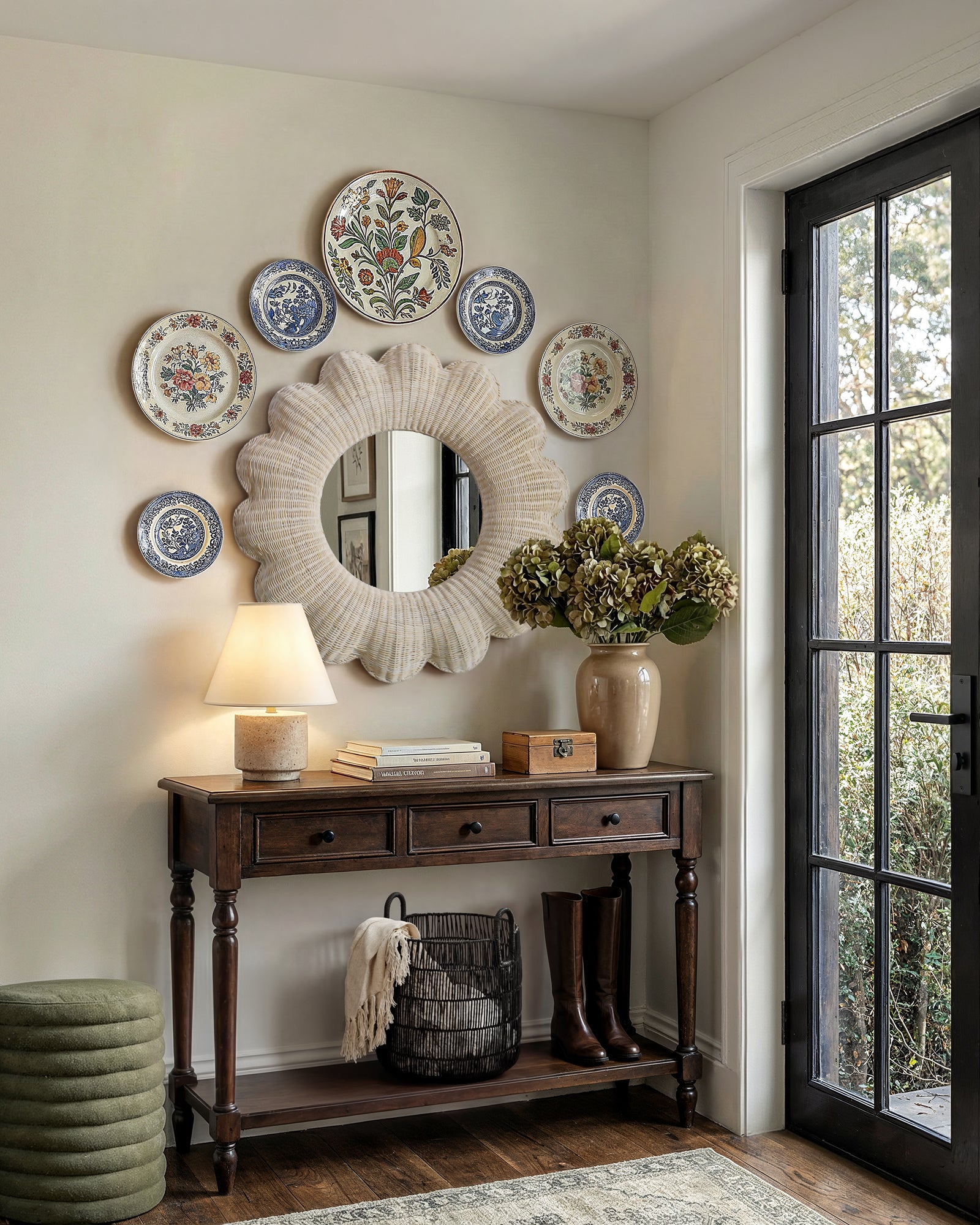Petal Bloom Round Mirror