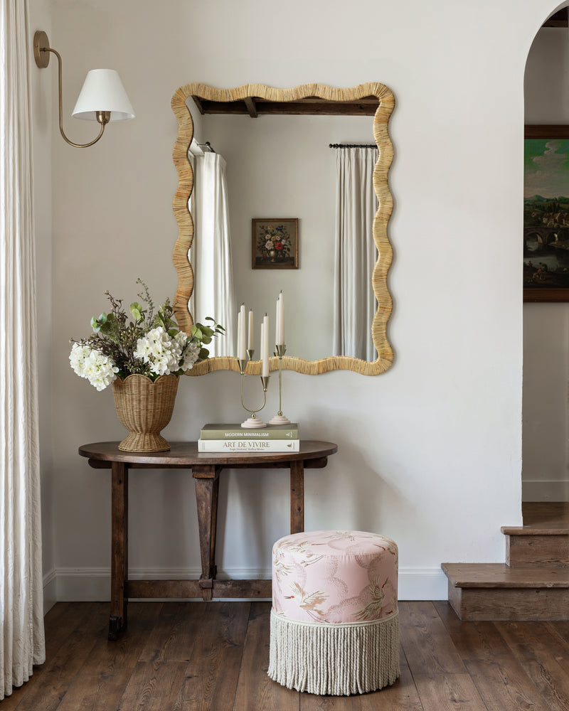 Wavy Scallop Rectangular Wall Mirror