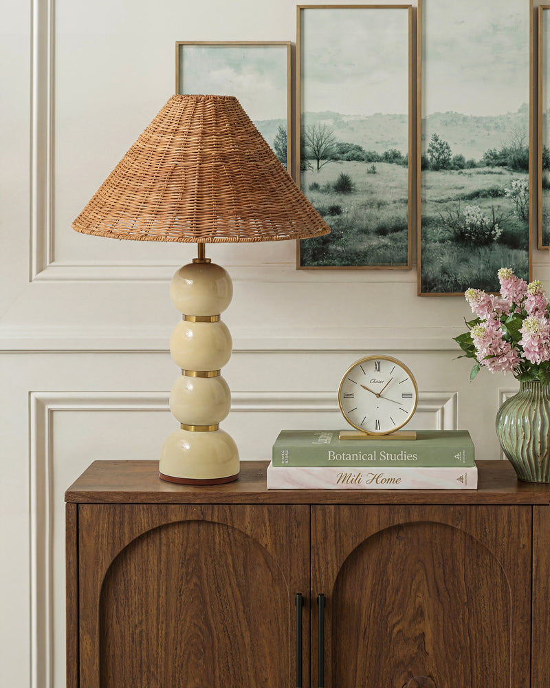 Rattan Ceramic Table Lamp