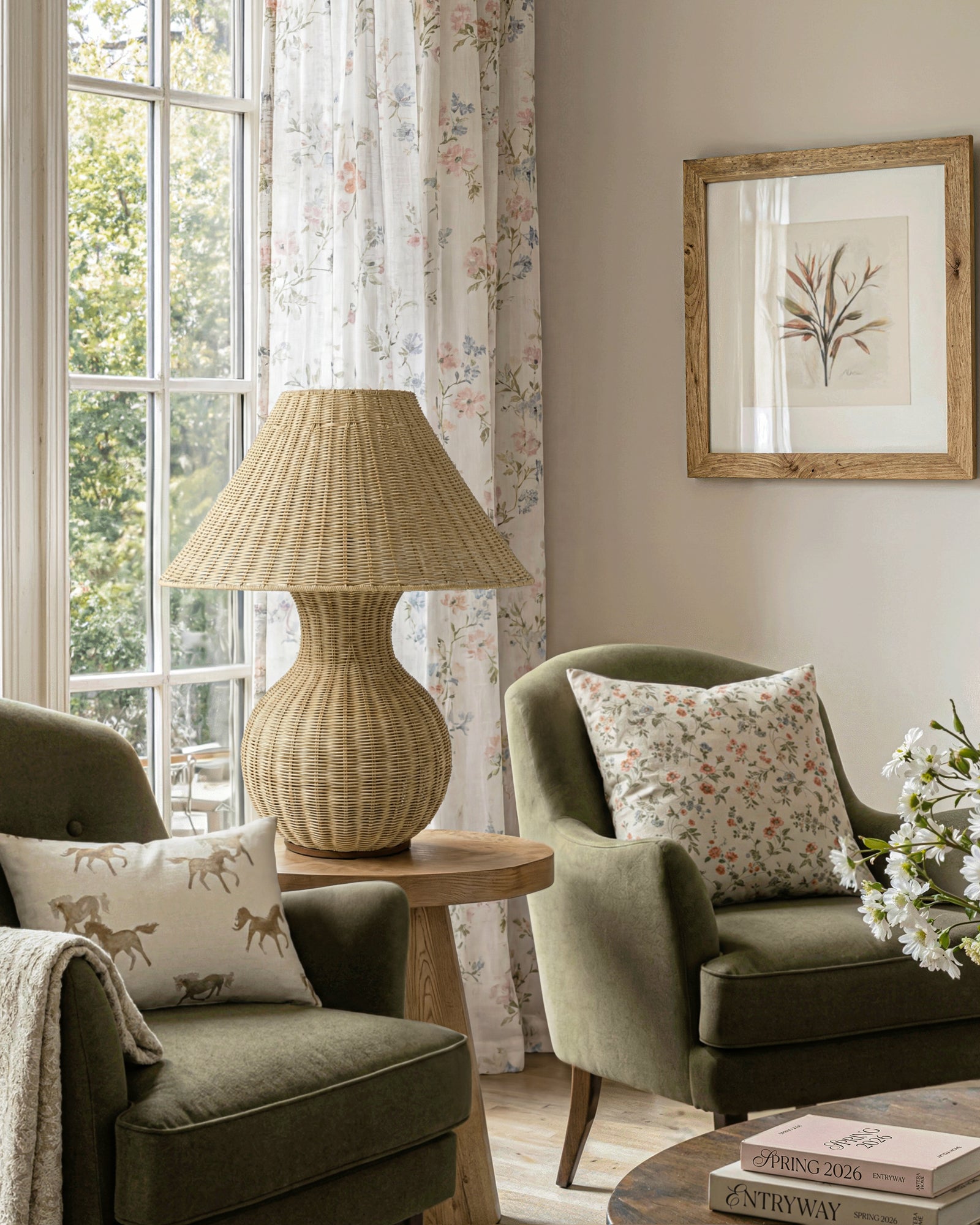 Rattan Vase Table Lamp