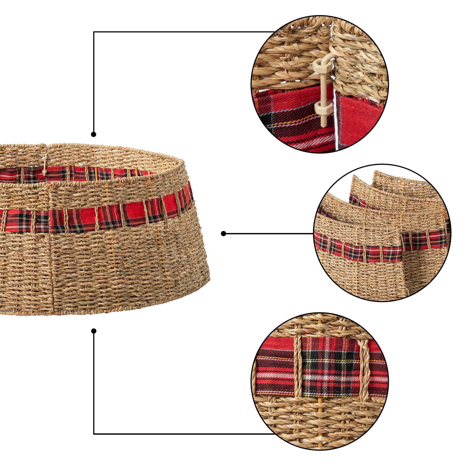 Woven Christmas Tree Collar - 24inches