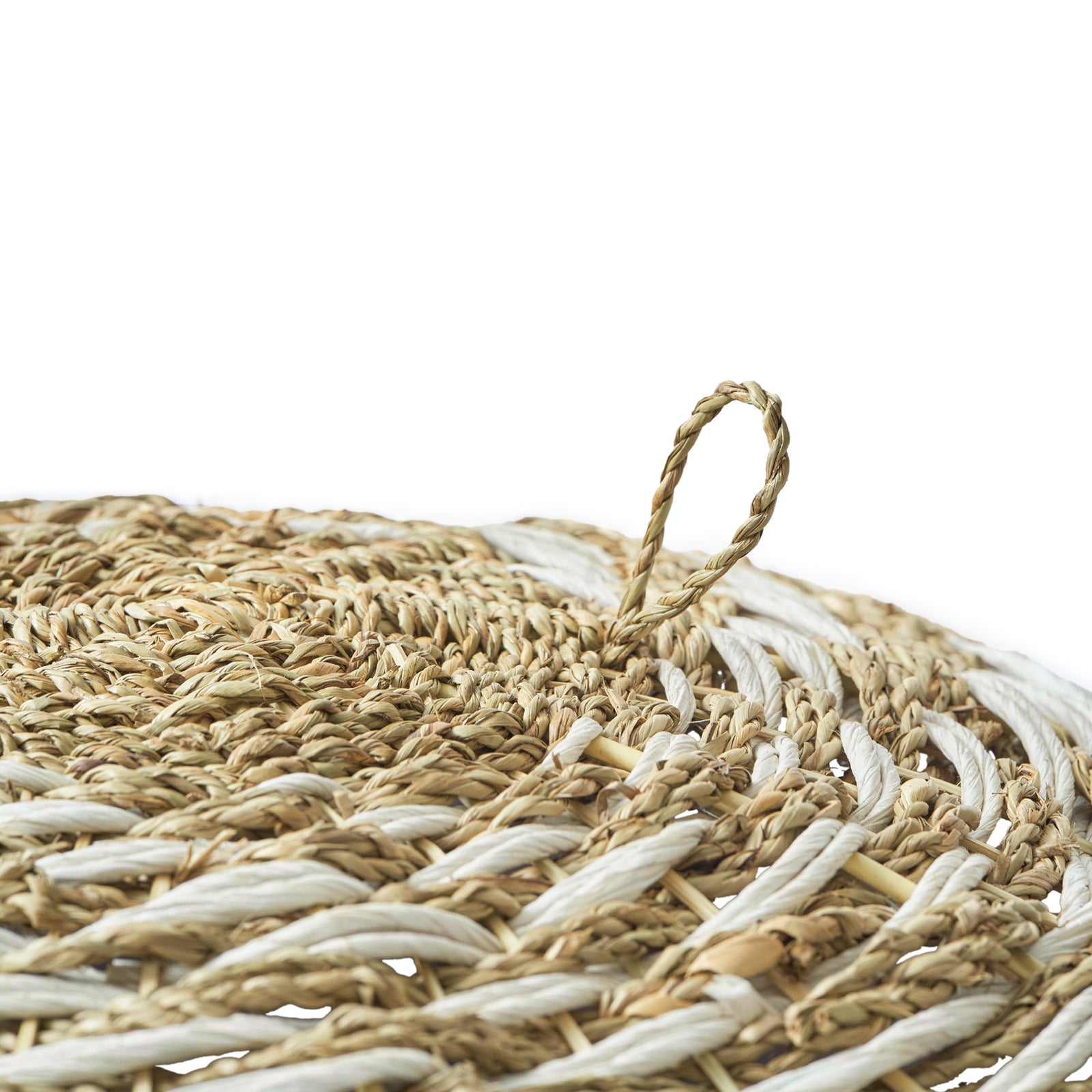 Spiral Round Woven Seagrass Wall Baskets Decor Set of 3