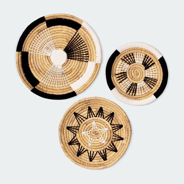 Bold Geometric and Star Wall Basket Decor Set