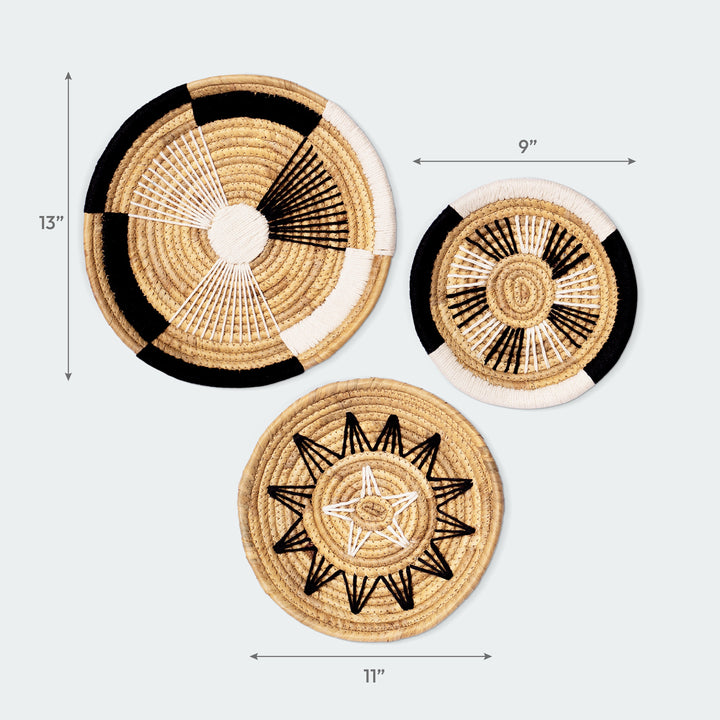 Bold Geometric and Star Wall Basket Decor Set from Artera Home
