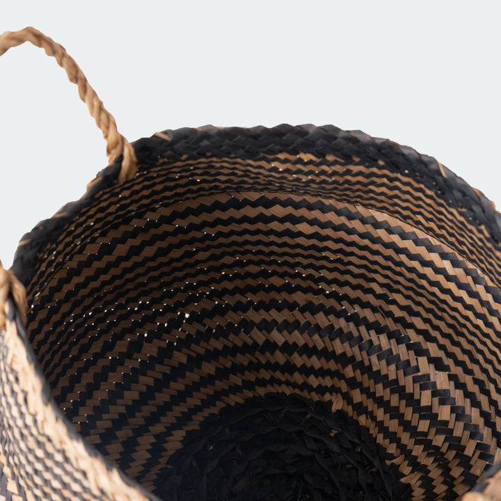Bold Pattern Seagrass Wicker Planter Vase Set of 3 - Artera Home