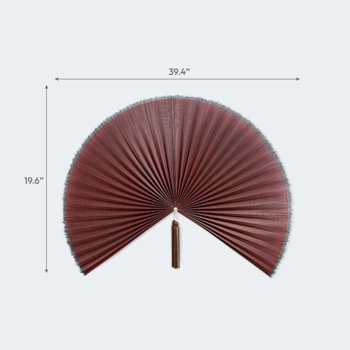 Deep Red Bamboo Folding Fan Wall Decor from Artera Home