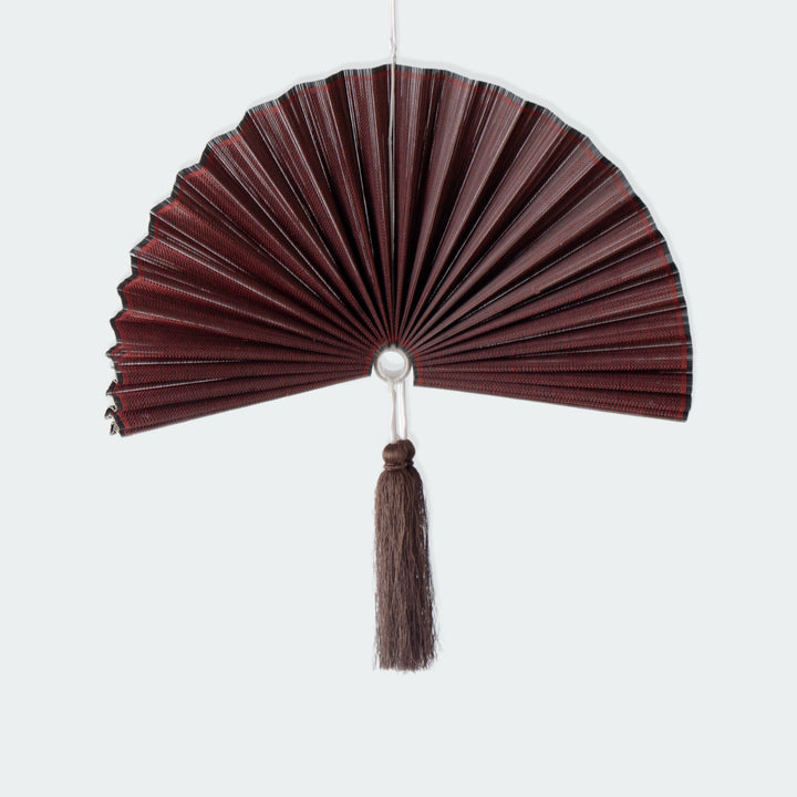 Deep Red Bamboo Folding Fan Wall Decor from Artera Home