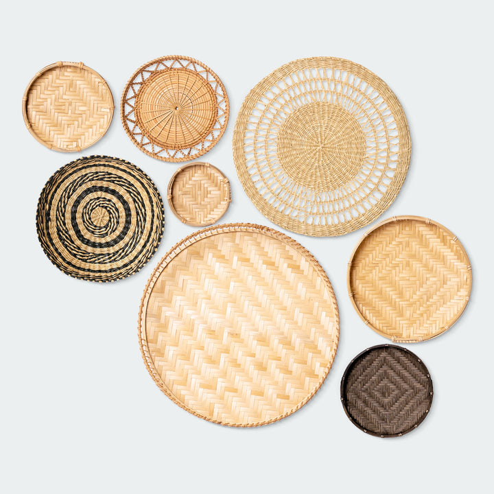 Artera Home Diverse Textures Wall Basket Decor Set Of 8
