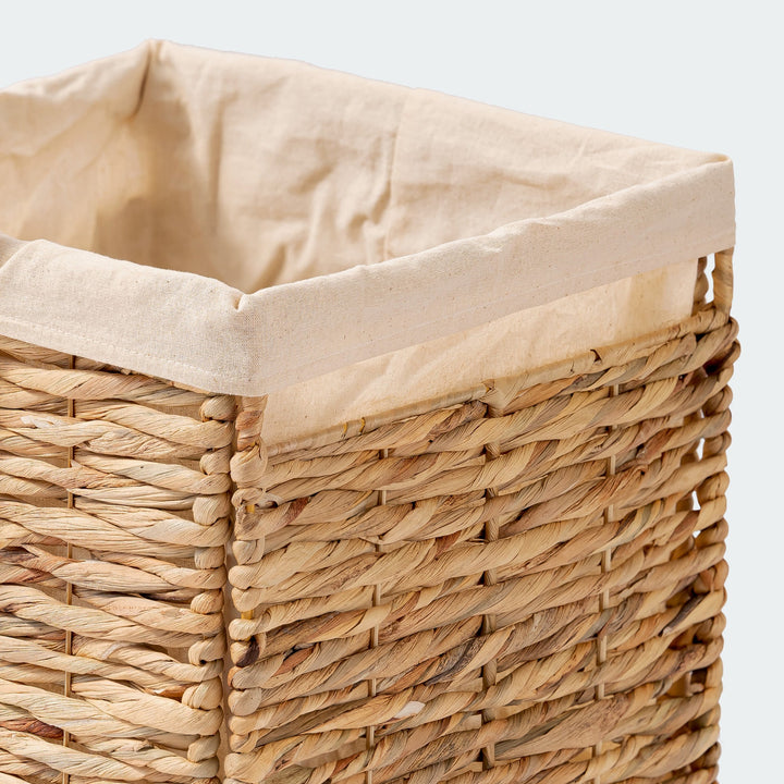 Foldable Water Hyacinth Wicker Basket Set of 2 from Artera Home
