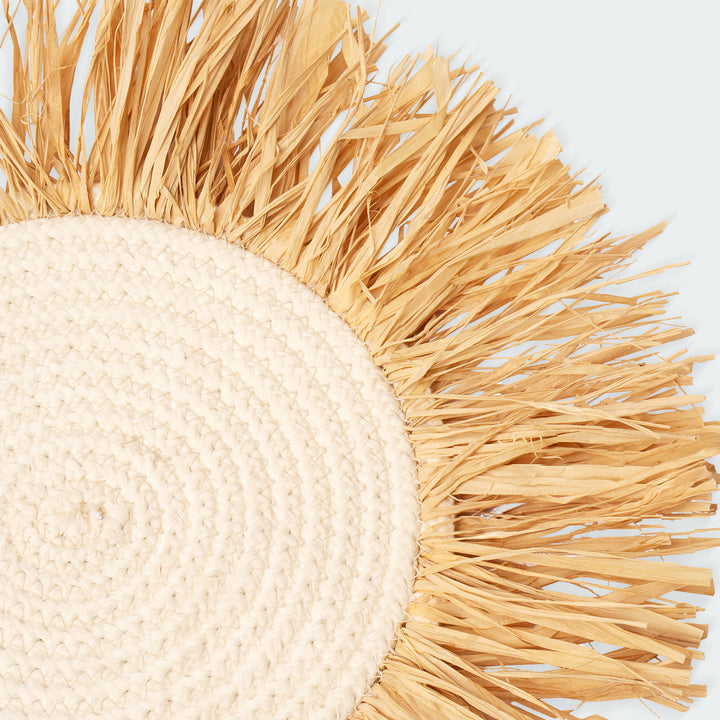 Fringe Raffia Wall Basket Decor Set of 3 from Artera Home