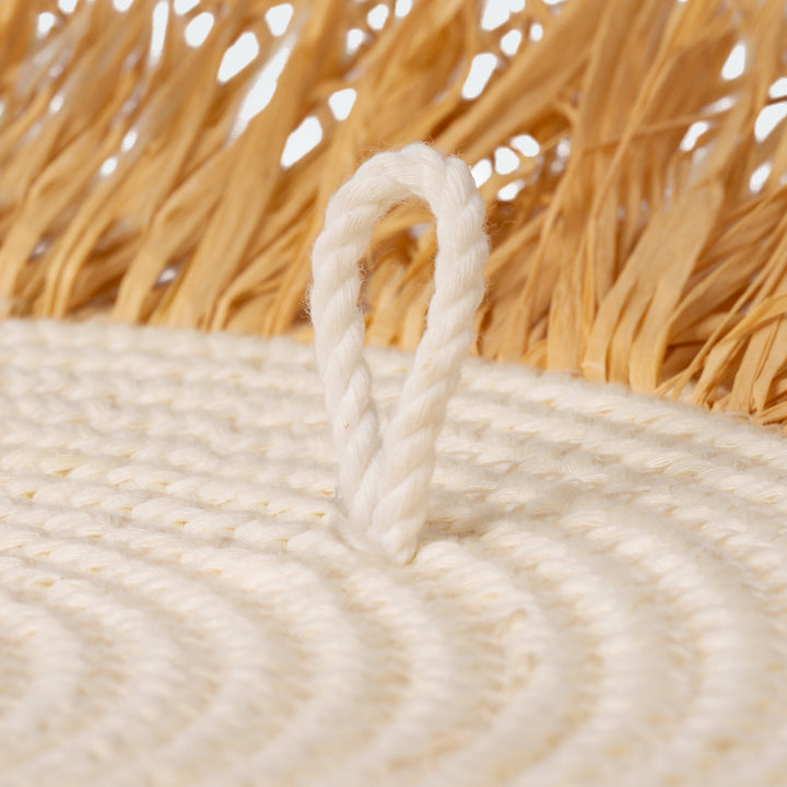 Fringe Raffia Wall Basket Decor Set of 3 from Artera Home