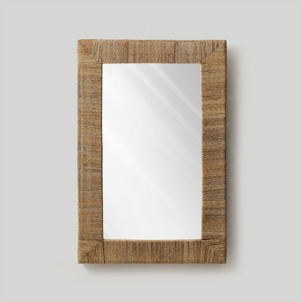 Natural Wrapped Rectangle Mirror