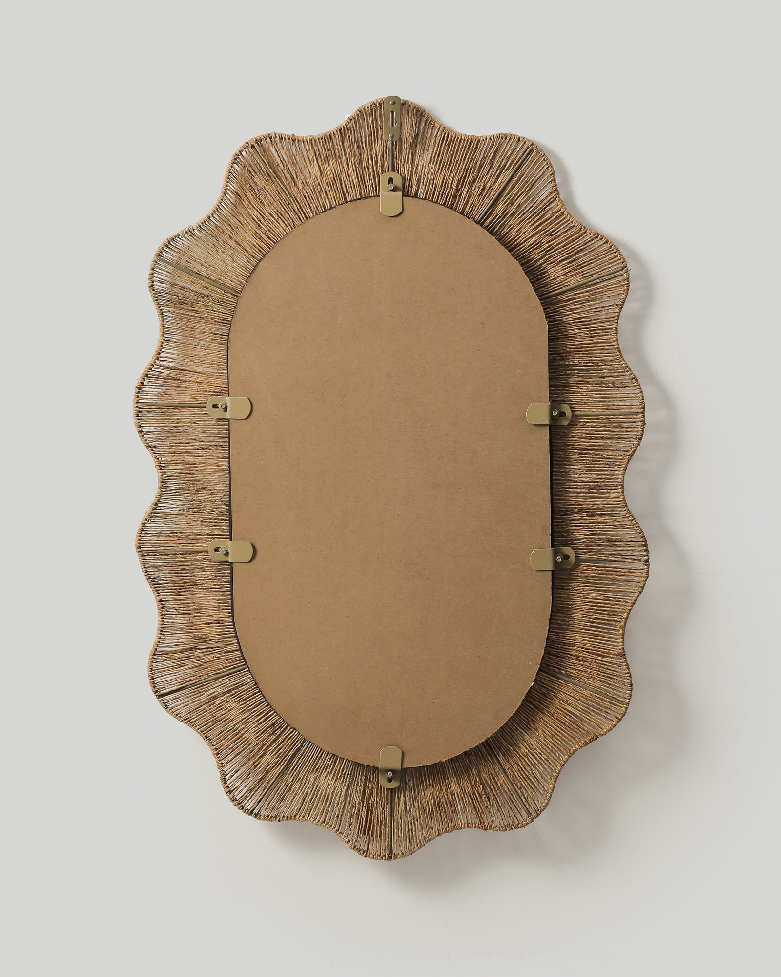 Fluted-wave Oval Mirror