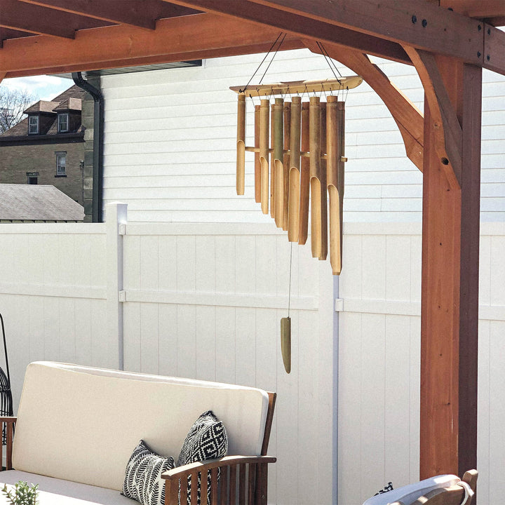 Large Bamboo Wind Chime 12 Tubes from Artera Home