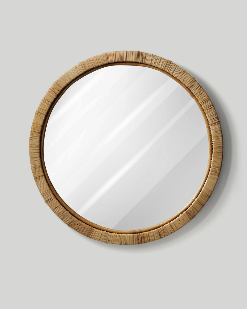 Rattan Round Wall Mirror