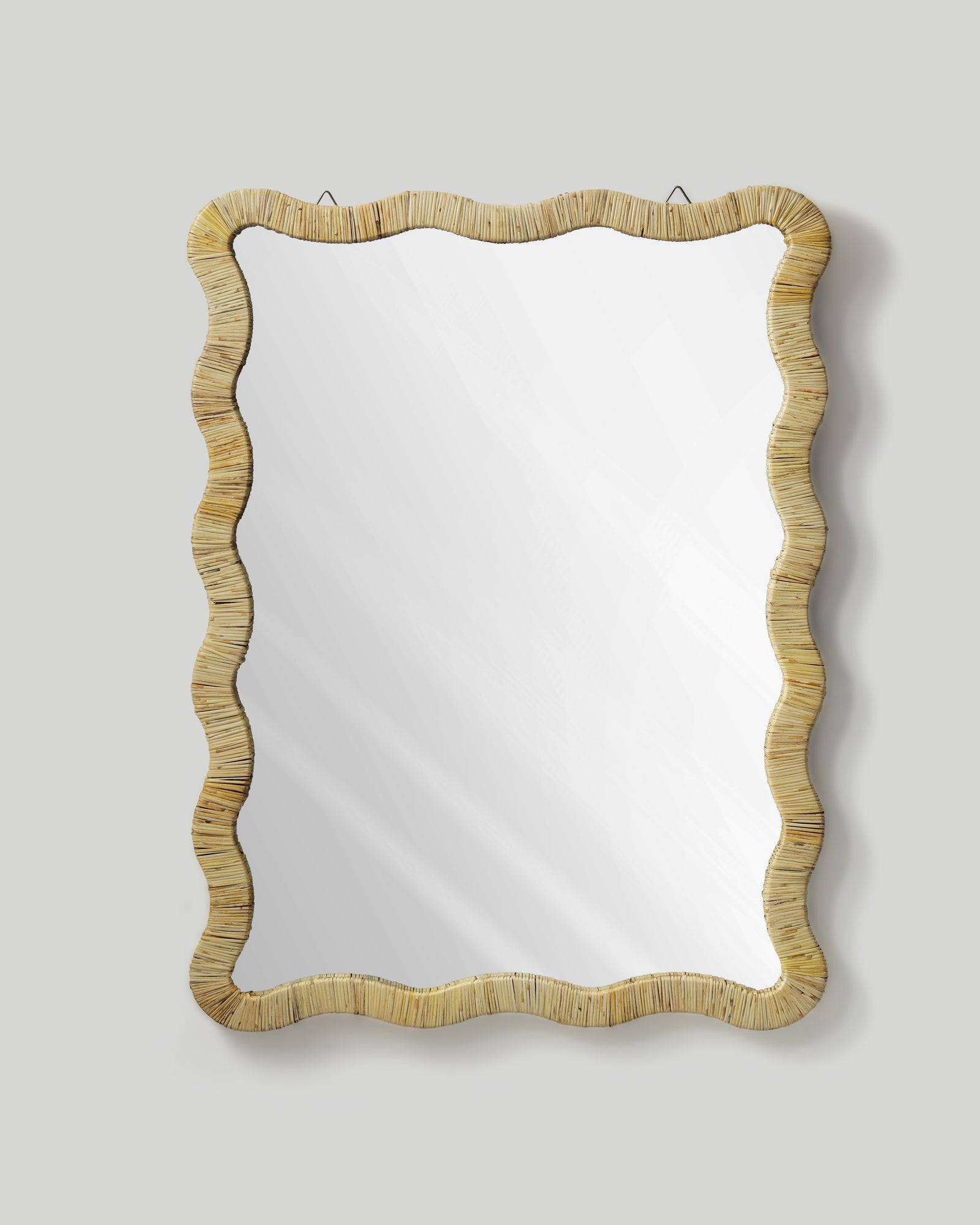 Wavy Scallop Rectangular Wall Mirror