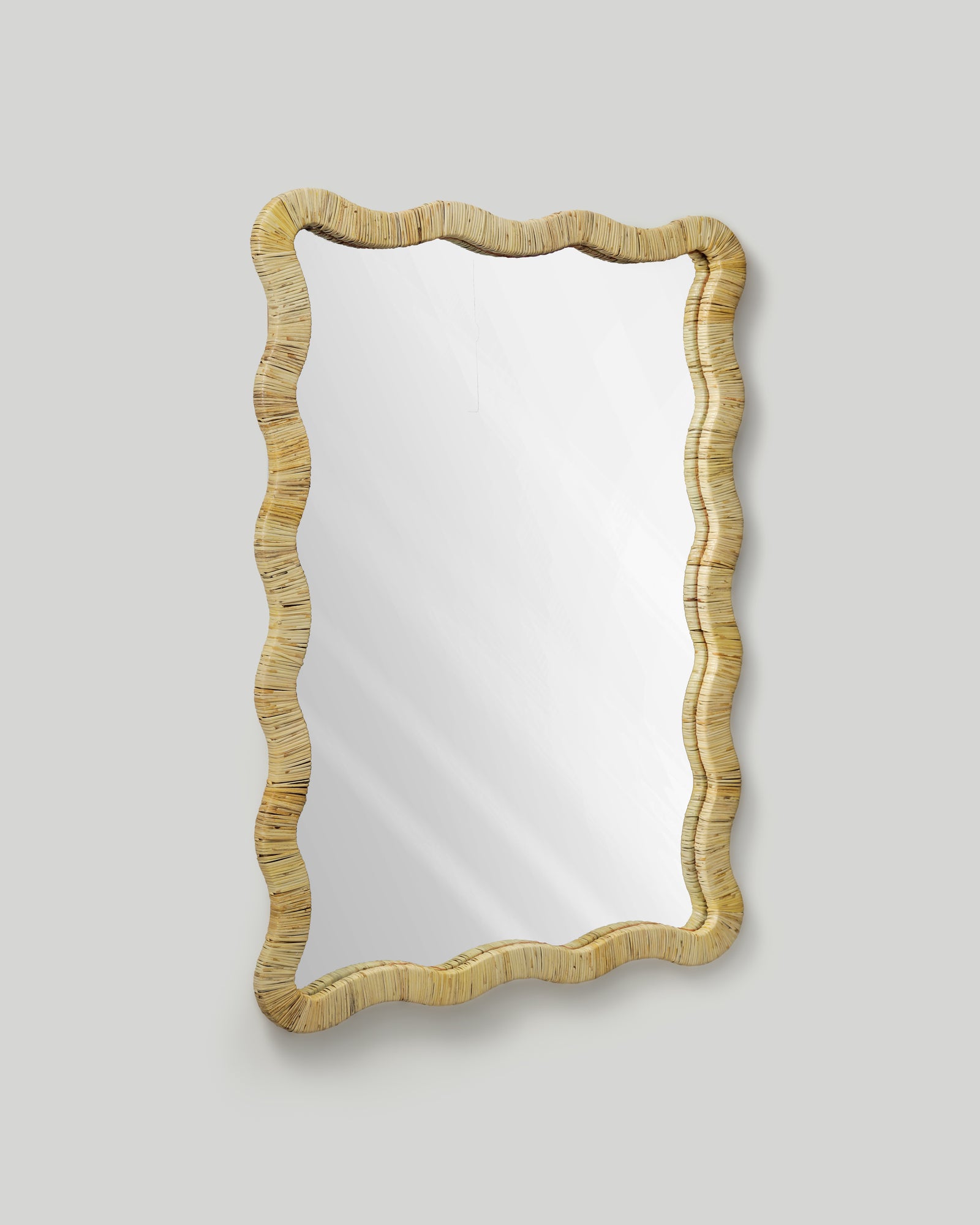 Wavy Scallop Rectangular Wall Mirror