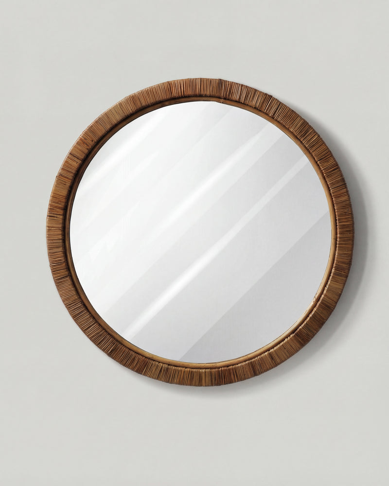 Rattan Round Wall Mirror