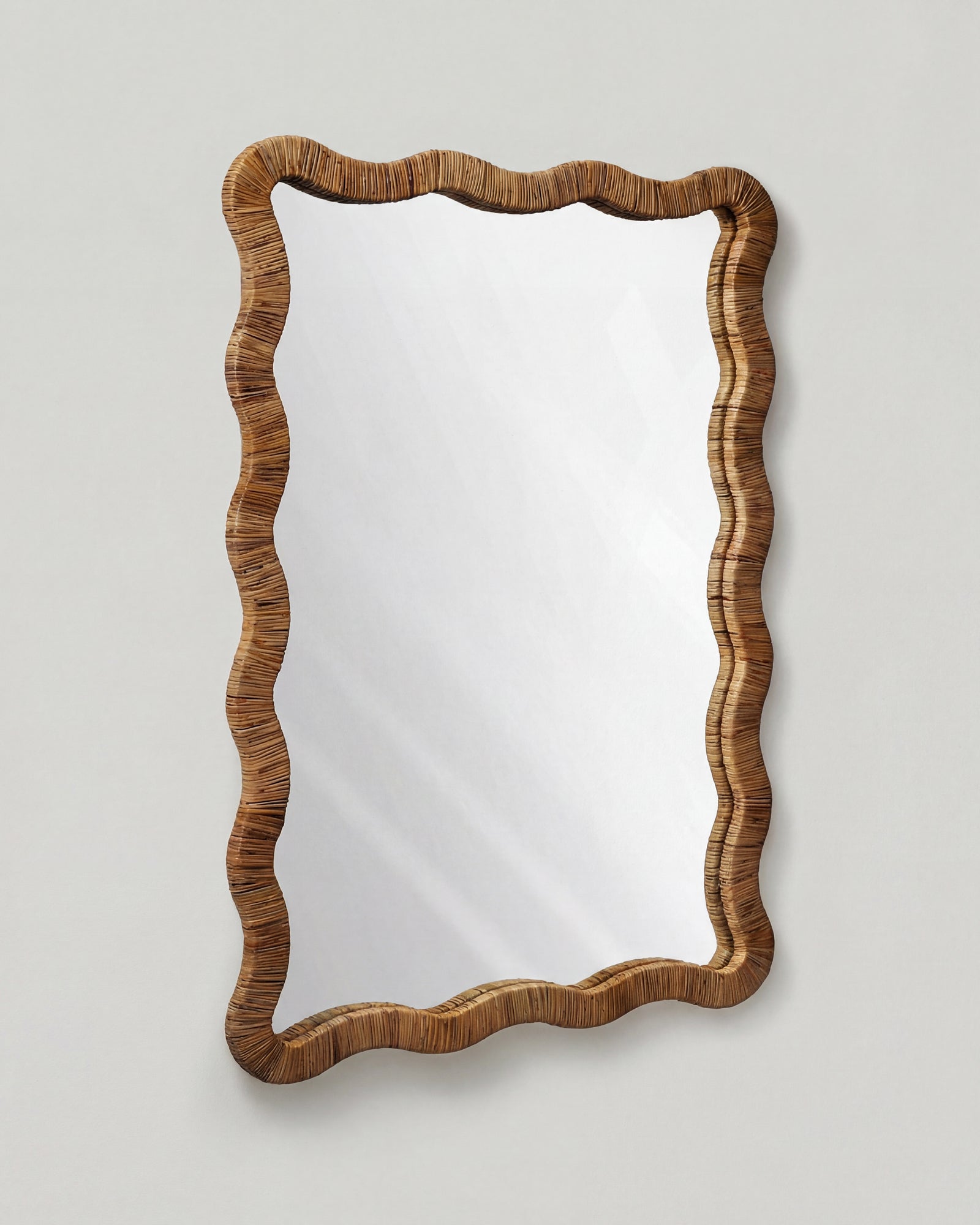 Wavy Scallop Rectangular Wall Mirror