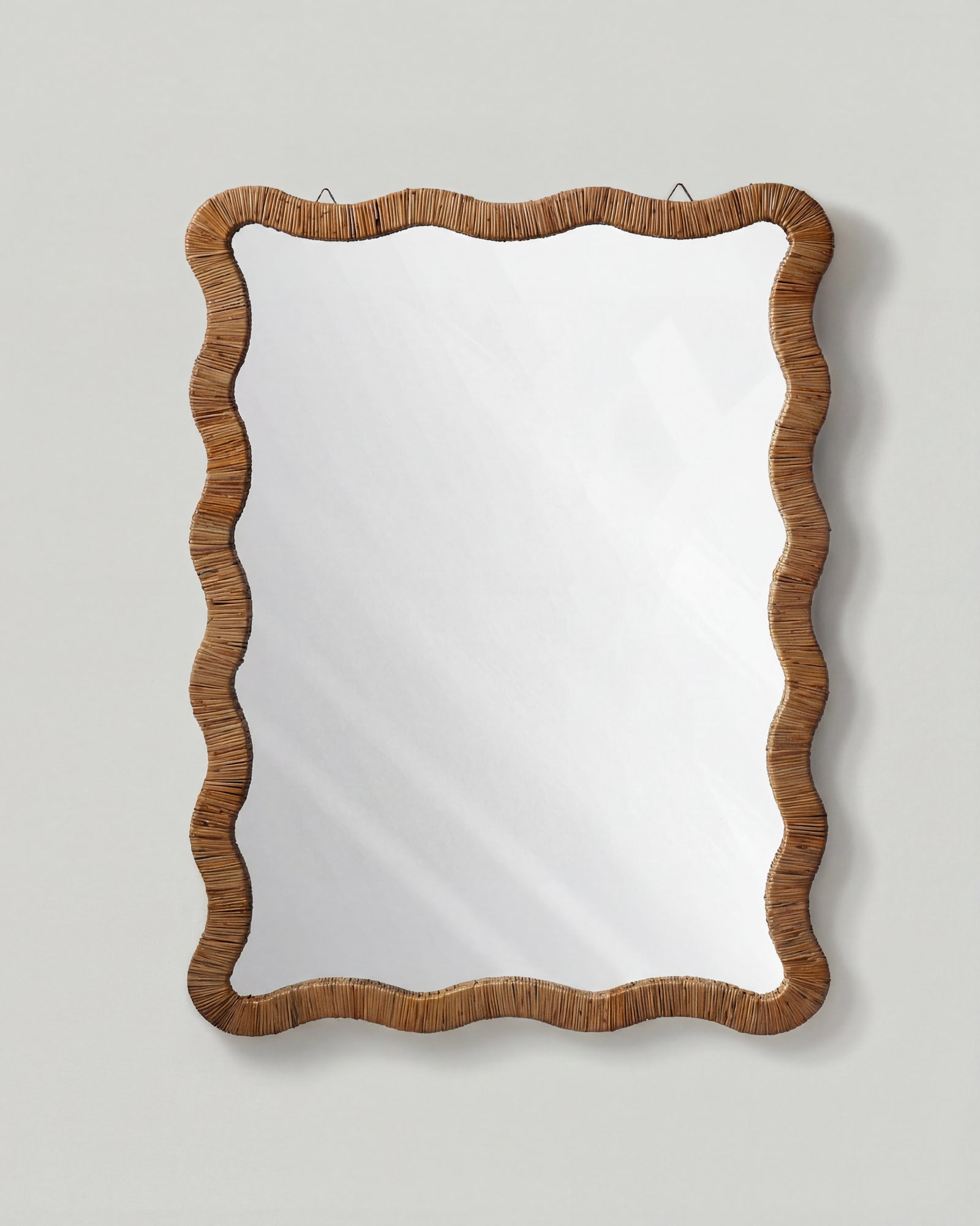Wavy Scallop Rectangular Wall Mirror