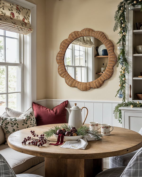 Bud-Edge Round Mirror