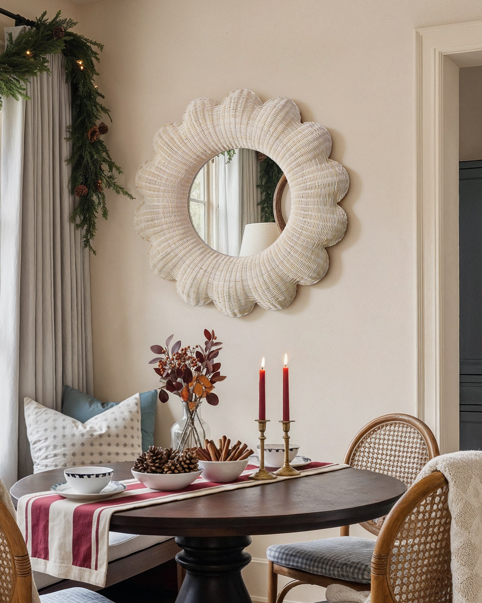 Petal Bloom Round Mirror