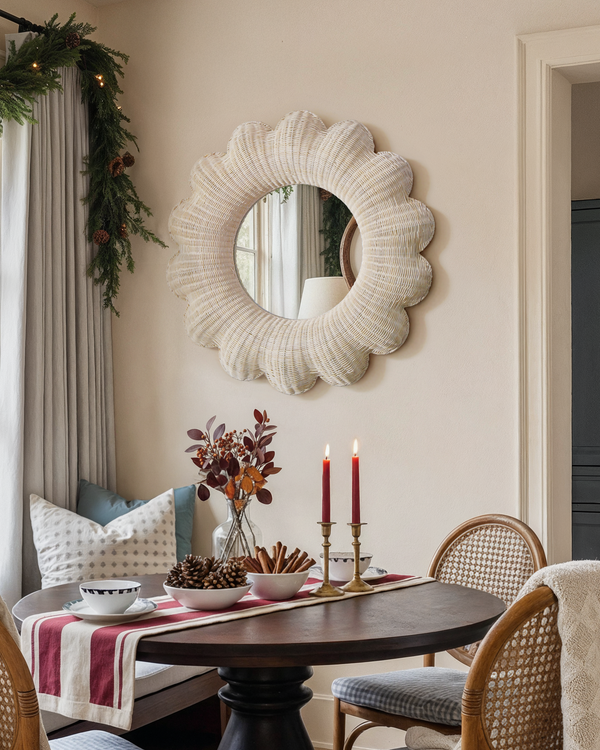 Petal Bloom Round Mirror