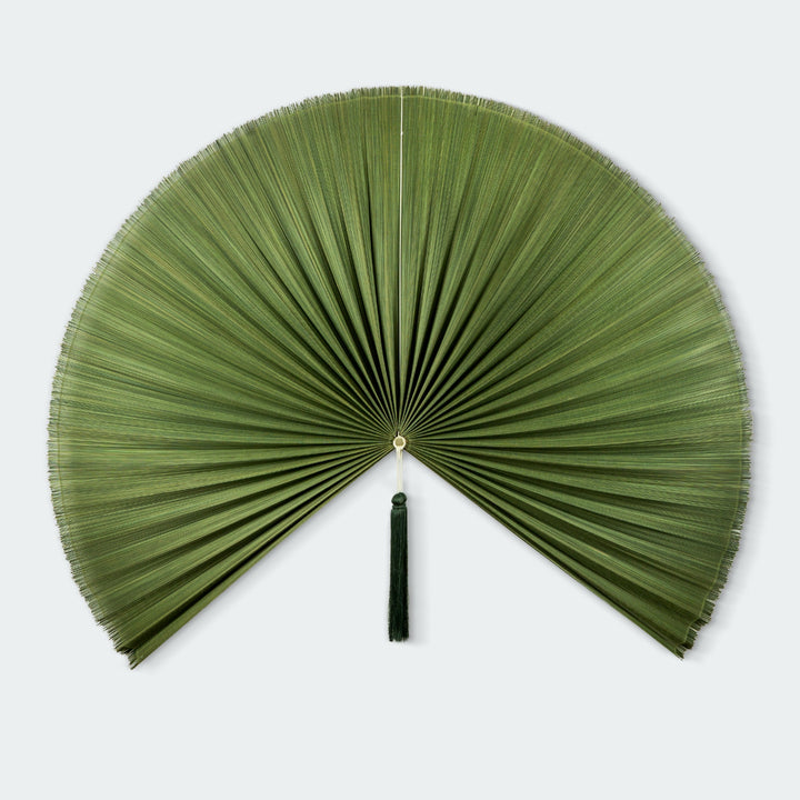 Moss Green Bamboo Folding Fan Wall Decor from Artera Home