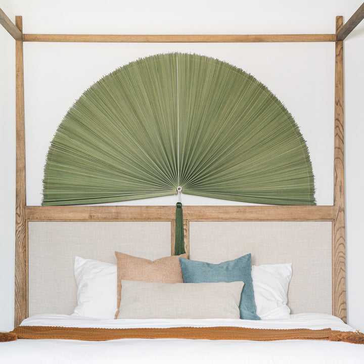 Moss Green Bamboo Folding Fan Wall Decor from Artera Home