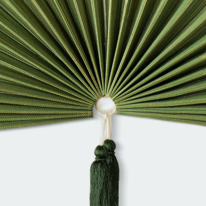 Moss Green Bamboo Folding Fan Wall Decor from Artera Home
